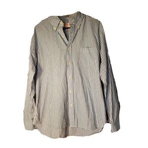 Brooks Brothers Men's Blue Plaid Dress Shirt Size Medium t74